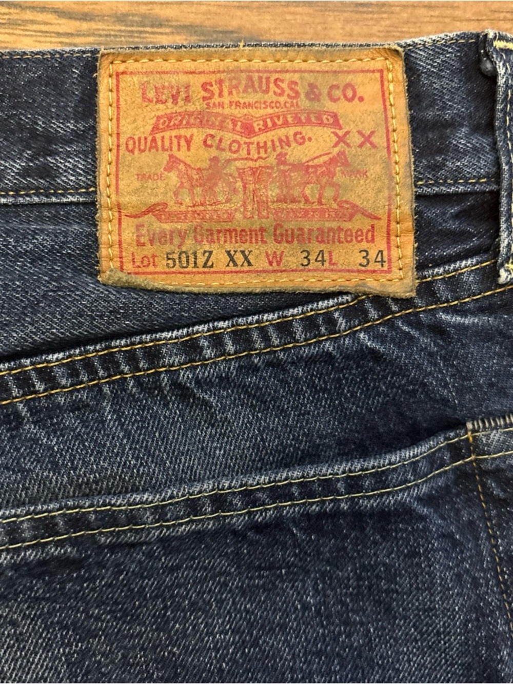 Levi’s 501Z 1954 LVC Vintage Repro 34x34 Big E Selvedge EUC
